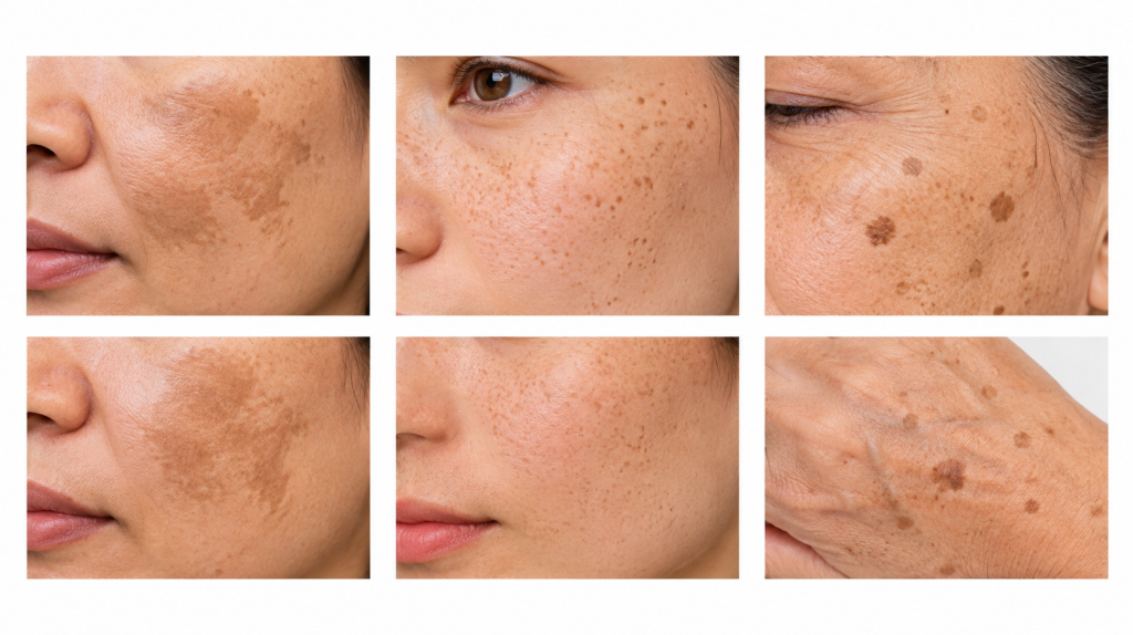 Melasma and hyperpigmentation shapes and treatments are different and need doctor's diagnosis. Understanding what you are treating is the first step towards treating it appropriately.